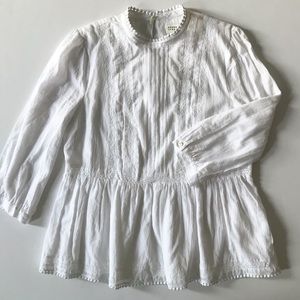 Kate Spade Broome Street Lace Inset Flounce Top